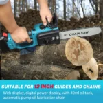 Brushless 16/12/8Inch Electric Chainsaw Cordless Pruning Woodworking Power Tool Handheld Garden Cutter For Makita Battery - Image 6