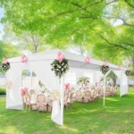 3x3/3x6/3x9m Gazebo Party Tent Banquet Shed With 6 Removable Wall Garden Gazebo For Party Wedding Includes Pegs Guy Ropes - Image 6