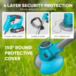 X-COTEC Electric turf Mower without fi, adjustable length, garden cut without Brush, 4 Types of blads, Mower the pealous - Image 4