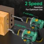 55N.M 10MM 23+1 Torque Brushless Electric Impact Drill Metal Ratchet Chuck Cordless Drill Electric Screwdriver DIY Power Tools - Image 3