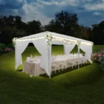 3x3/3x6/3x9m Gazebo Party Tent Banquet Shed With 6 Removable Wall Garden Gazebo For Party Wedding Includes Pegs Guy Ropes - Image 2
