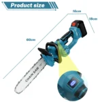Brushless 16/12/8Inch Electric Chainsaw Cordless Pruning Woodworking Power Tool Handheld Garden Cutter For Makita Battery - Image 2