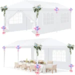 3x3/3x6/3x9m Gazebo Party Tent Banquet Shed With 6 Removable Wall Garden Gazebo For Party Wedding Includes Pegs Guy Ropes - Image 3