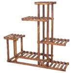 6 Tiered Wood Plant Flower Stand Shelf Planter Pots Shelves Rack Holder Display for Multiple Plants Indoor Outdoor Garden Patio - Image 4