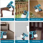 800ML Electric Spray Gun Cordless Paint Sprayer Auto Furniture Steel Coating Airbrush Compatible For 21V Battery - Image 4