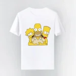 The Simpsons Disney Vintage Summer Family T-shirt Girl Tshirts Men Loose Short Sleeves Woman Y2k Clothes Parent-child Clothing - Image 2