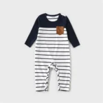 PatPat Family Matching Outfits Couple Mosaic Contrast Striped Long-sleeve Women's Dresses and T-shirts Family Clothes Sets - Image 6