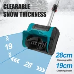 Kamolee 2500W brushless electric snowplow cordless lithium battery foldable yard road Courtyard Street 18v/21V battery ﻿ - Image 2