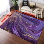 Purple Non Slip Rug, Machine Washable Mat, Large Size Options, Perfect for Entryway Living Room Bedroom, Stylish Home Decor - Image 3