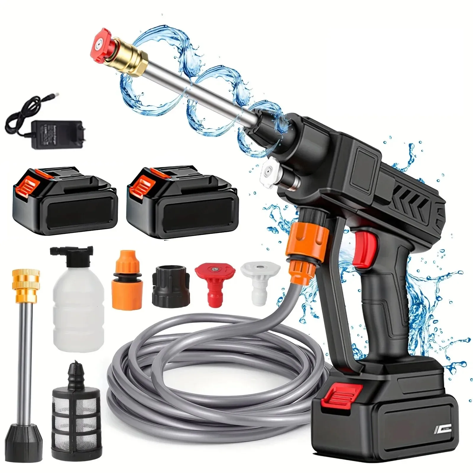 kf-S08a461c696bf4dc1ba13247862ba05a89 30BAR 700W Cordless High Pressure Car wash Water buyer Gun Garden Electric washing Machine for Makita Battery - Image 1