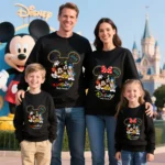 Family Matching Cotton Sweatshirts for Disney Trip 2026 Mickey Mouse Head Print Parent Kid Mother Father Casual Apparel Clothing