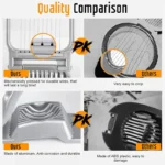 Heavy Duty Aluminium Egg Slicer for Hard Boiled Eggs Strawberry Slicer Stainless Steel Wire Multi Egg Dicer for Soft Fruit - Image 3