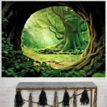 Forest natural landscape pattern Home decoration wall hanging fabric decorative family rooms bedrooms background friend's gift