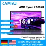 KAMRUI Gaming Laptop 15.6" IPS FHD AMD Ryzen 7 5825U/7430U 16GB DDR4 512GB NVMe SSD AMD Radeon RX Vega 8 Windows 11 PRO Notebook