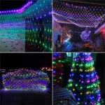 Room Decor Curtain LED Net Mesh Fairy Lights String EU/US Plug Christmas Wedding Garland for Bedroom Garden Wall outdoor - Image 6