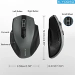E-YOOSO 2.4G Wireless Mouse Portable Ergonomic Mouse Supports Power-saving Mode and Low Battery Reminder ,for Computer PC Laptop - Image 2