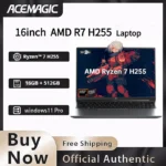 16" Laptop FHD Long Battery Life AMD Ryzen 7 H155 Up to 4.9GHz Fast 16GB DDR5 512GB SSD Upgradable Win11 Pro for Gaming Busines