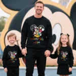 2026 Disney Trip Family Matching Cotton Sweatshirt Mickey Mouse Print Soft Crewneck Outfits for Parents and Children - Image 4