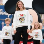 Family Matching Cotton Sweatshirts for Disney Trip 2026 Mickey Mouse Head Print Parent Kid Mother Father Casual Apparel Clothing - Image 6
