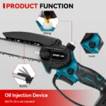 ONEVAN 8 Inch Pole Electric Chainsaw Brushless Telescoping High Branch Saw Garden Pruning Power Tool For 21V 18V Battery - Image 4