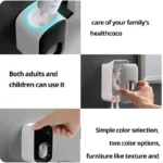 1pc Waterproof Toothpaste Squeezer Automatic Toothpaste Dispenser Wall Mount Bathroom Bathroom Accessories Toothbrush Holder - Image 5