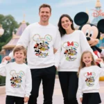 Family Matching Cotton Sweatshirts for Disney Trip 2026 Mickey Mouse Head Print Parent Kid Mother Father Casual Apparel Clothing - Image 3