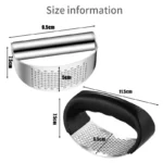 Upgraded Stainless Steel Garlic Press Squeezer Manual Garlic Ginger Rocker Crusher Garlic Cutting Mince Tools Kitchen Gadgets - Image 6