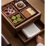 Walnut storage rack, small desktop tea cup, Bo Gu rack, new Chinese style tea room, coffee table, storage cup rack, display rack - Image 6