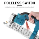 Podofo 689Bar Brushless Motor Grease Gun Lubricator Electric Grease Gun High-Performance Grease Gun Tool Set For Makita Battery - Image 4