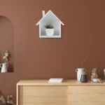 Wall Mounted Storage Shelf Small Shaped Wooden Wall Shelf For Bedroom Living Room Kitchen Office Decorative - Image 2