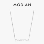 MODIAN Classic Design 925 Sterling Silver Letter Mama Pendant Necklace For Women Mom Mama Mother's Day birthday Christmas Gift