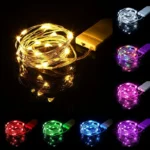 LED Fairy Lights Battery Operated String Lights Waterproof Silver Wire Firefly Starry Lights Wedding Party Xmas Christmas Decor