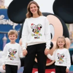 2026 Disney Trip Family Matching Cotton Sweatshirt Mickey Mouse Print Soft Crewneck Outfits for Parents and Children - Image 6