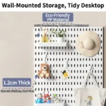 Decorative Home Pegboard – Wall-Mounted Display Shelf for Living Room & Study, Organizes Household Items & Electronics - Image 2