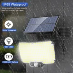 Solar Flood Lights Outdoor 106/318 LED Solar Motion Lights Remote Solar Security Lights Wall Lights Waterproof 3 Modes Garden - Image 6