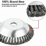 6 Inch Steel Wire Wheel Brush Disc Weed Brush Cutter Head Garden Weed Brush Lawn Mower Universal Grass Trimmer Heads Cutter Tool - Image 3