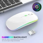 Rechargeable Silent Wireless Mouse LED Backlit Mice PC Laptop Computer Mous 2.4Ghz Receiver Bluetooth Dual Mode Optical Mice - Image 2