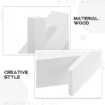 Wall Mounted Storage Shelf Small Shaped Wooden Wall Shelf For Bedroom Living Room Kitchen Office Decorative - Image 3