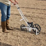 Precision Garden Seeder Aluminum Manual Seed Planter Adjustable Depth Ergonomic Design for Easy Seed Sowing in Home & Garden - Image 2