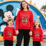 Family Matching Cotton Sweatshirts for Disney Trip 2026 Mickey Mouse Head Print Parent Kid Mother Father Casual Apparel Clothing - Image 5