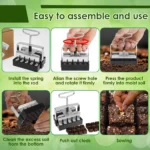 3/4inch Handheld Seedling Soil Blocker Soil Block Maker Stainless Steel Seedling Nursery Tool Durable Soils Blocking Sowing Tool - Image 4
