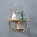 Modern Iron Decorative Wall Shelf Gold Nordic Style Wall Storage Rack Space Saving No Punching Wall Decoration Bedroom - Image 4