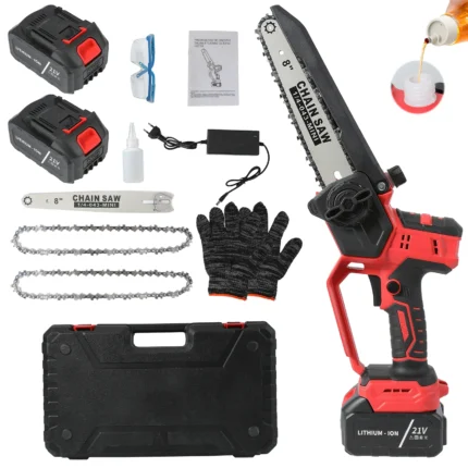 Brushless 8Inch Electric Saw Automatic Oiler Handheld Garden Pruning Chainsaw Woodworking Tools