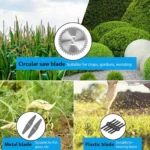 1800W Electric Cordless Grass Trimmer 7800PRM Handheld fuel Cup Adjustable Weeder Garden Tool With 2PCS 21V Battery - Image 4