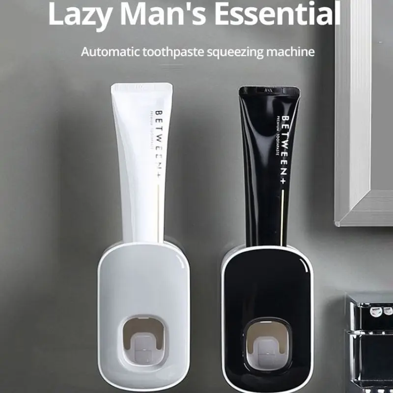 kf-S648715239989440eaf6f346f77b62c2bs 1pc Waterproof Toothpaste Squeezer Automatic Toothpaste Dispenser Wall Mount Bathroom Bathroom Accessories Toothbrush Holder - Image 1