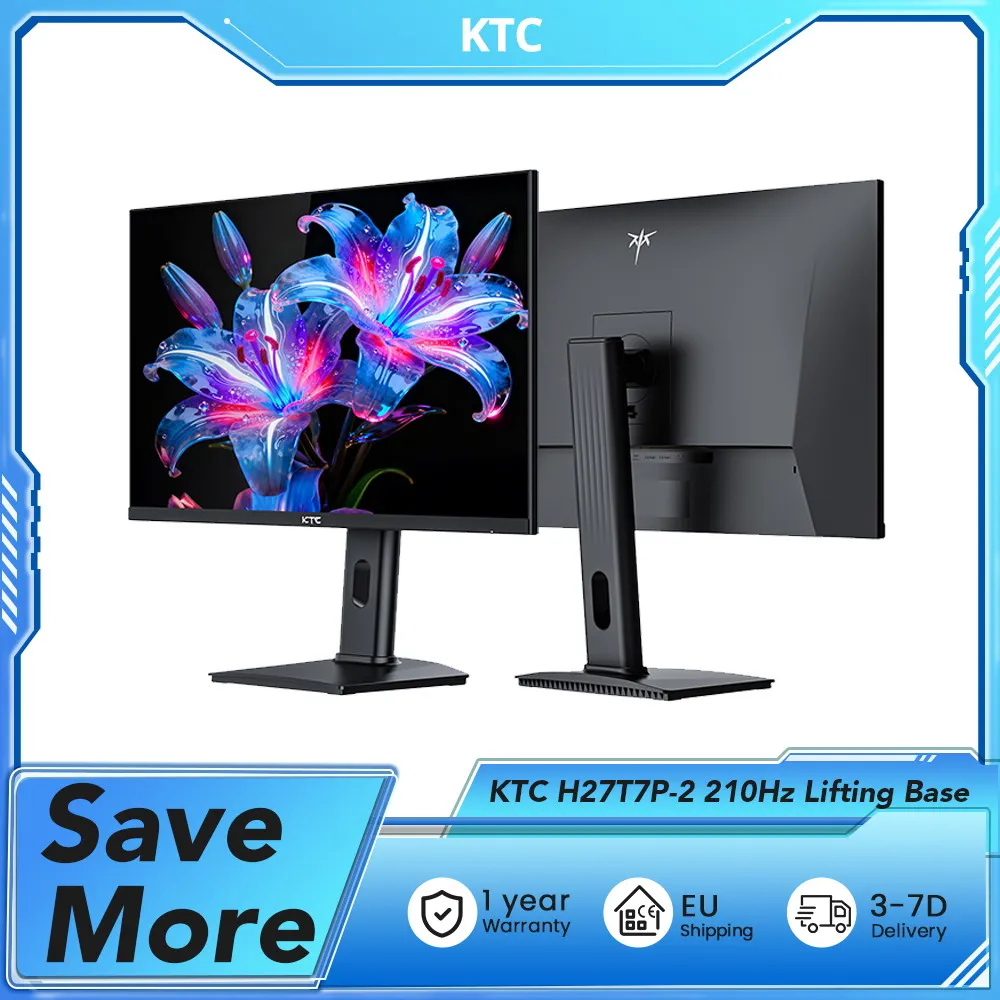 kf-S654bbc2f55bc4330a55956a49c738aabJ (H27T22 Upgraded Version) KTC H27T7P-2 Gaming Monitor 27“ 2560×1440 QHD 210Hz Lifting Base Fast IPS Gaming Panel & 2K Resolutio - Image 1