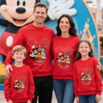 Family Matching Cotton Sweatshirts for Disney Trip 2026 Mickey Mouse Head Print Parent Kid Mother Father Casual Apparel Clothing - Image 2