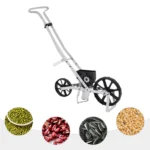 Precision Garden Seeder Aluminum Manual Seed Planter Adjustable Depth Ergonomic Design for Easy Seed Sowing in Home & Garden - Image 4