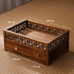 Walnut storage rack, small desktop tea cup, Bo Gu rack, new Chinese style tea room, coffee table, storage cup rack, display rack - Image 5