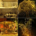 Room Decor Curtain LED Net Mesh Fairy Lights String EU/US Plug Christmas Wedding Garland for Bedroom Garden Wall outdoor - Image 3
